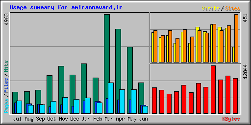 Usage summary for amirannavard.ir